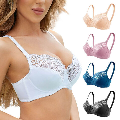 Wholesale Hot Sales Full Cup Padded Plus Size Bra Sets Sexy Lace