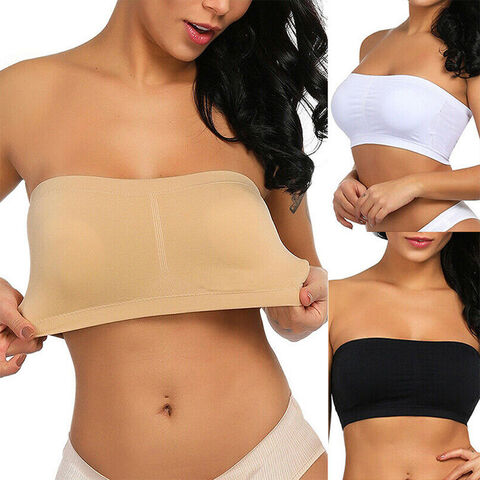 Sexy Push Up strapless bra Women Invisible Bras Free Size One Piece Seamless  Tube Top Strapless Bustier Bandeau Underwear