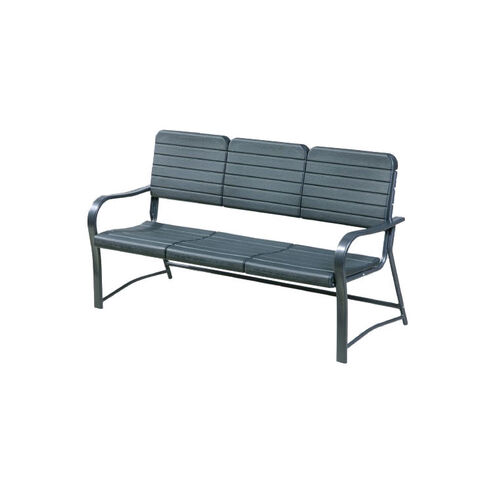 Orizeal Outdoor Leisure Garden Bench Backrest Three Seats Metal