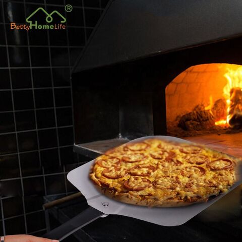 Premium Pizza Peel With Free Pizza Cutter Wheel Stainless Steel Pizza Spatula Paddle with Folding Handle For Easy Storage for sale at factory direct price