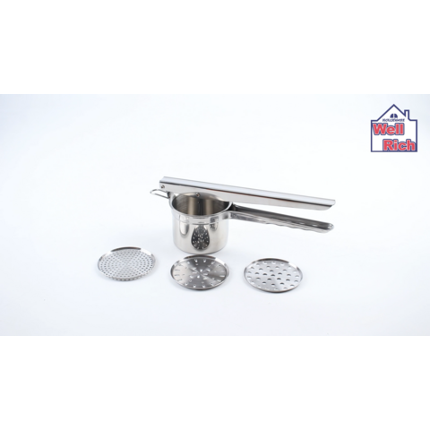 Stainless Steel Potato Ricer for Mashed Potatoes Kitchen Tool Food Ricer 3 Interchangeable Discs Tomato Press and Sauce Maker for sale at factory direct price