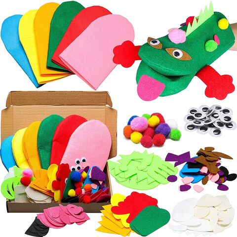 Buy Wholesale China 6pcs Hand Puppet Making Kit Diy Felt Set Art And Craft  Supplies Role Play Toys Games Funny Puppets Show For Kids & Diy Felt Set  Art And Craft at