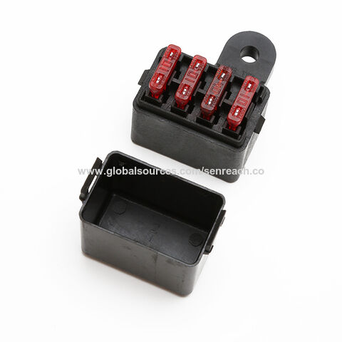 10-WAY ATC AUTO FUSE HOLDER BOX 1 IN 10 OUT POWER DISTRIBUTION PANEL WITH  FUSES