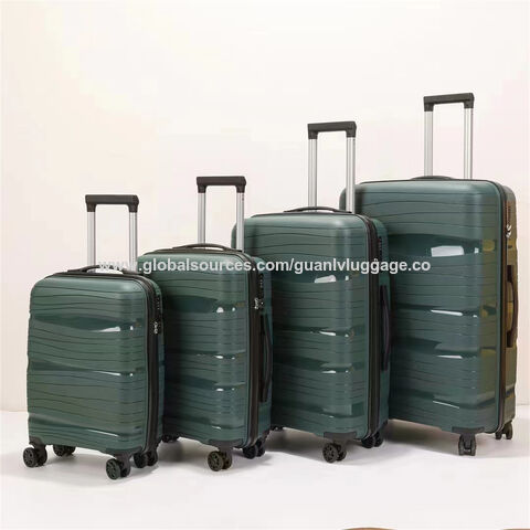 Men 2pcs/set Vintage Pp Travel Bag Rolling Luggage,12202224