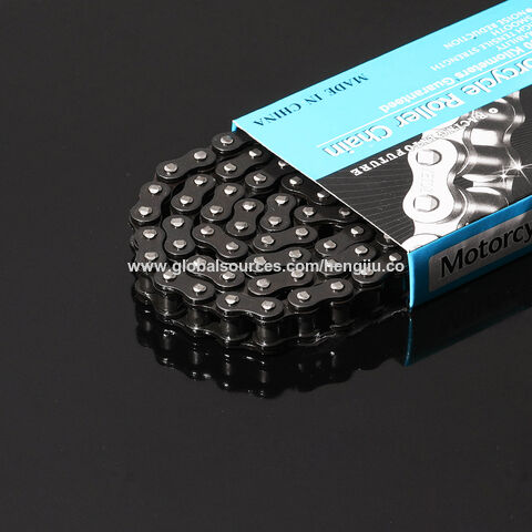 Cadena de motocicleta 420 420h 428 428h de buena calidad y kits de piñones a precio razonable