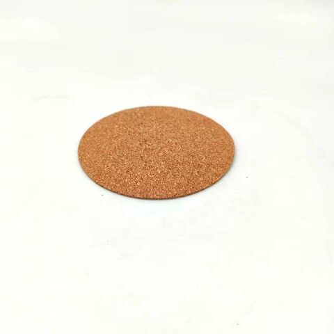 Natural Round Cork Coasters for Drinks with Lip Edge Absorbent