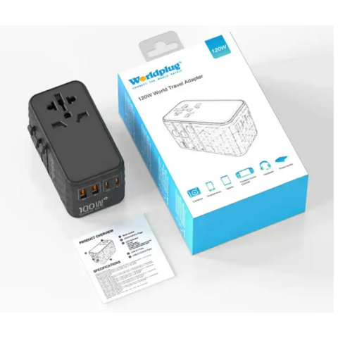 Adaptateur de Voyage Universel Prix Usine US UK EU AU Multi AC Alimentation PD 100W Chargeur Rapide Convertisseur Prise Adaptateur Intelligent International for sale at factory direct price