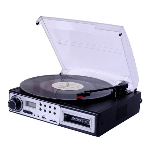 CE Vinyl Record Player With CD Player Cassette Recording And Player USB SD  FM Radio