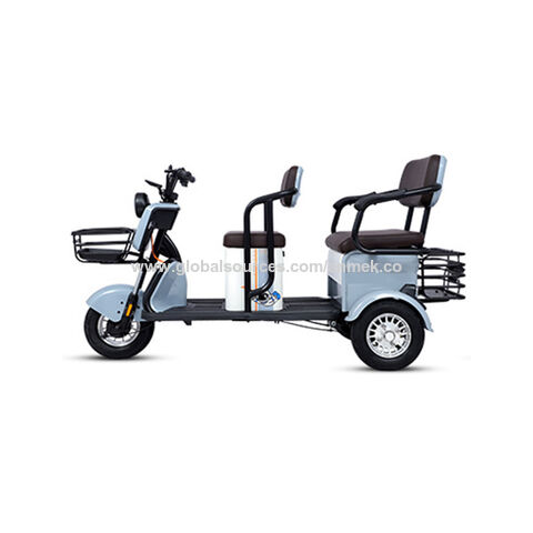 Patinete eléctrico plegable de tres ruedas para adultos, triciclo con  absorción hidráulica, 25 Km/h, 36V, 350W - AliExpress