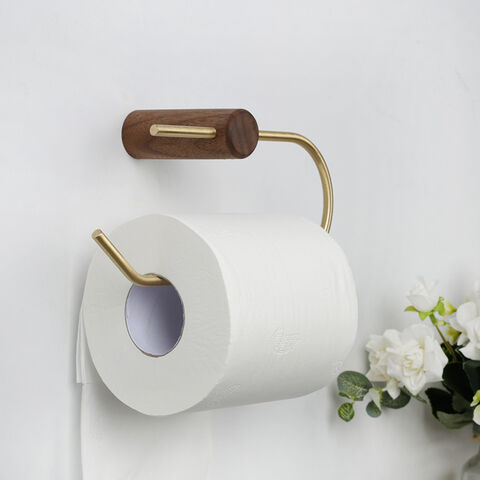Creative Solid Wood Wall-Mounted Paper Towel Rack & Toilet Roll Holder