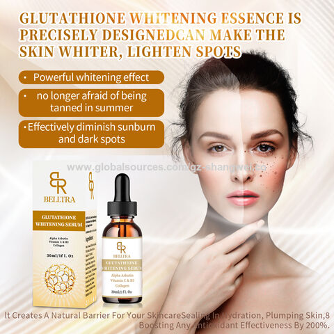 does glutathione serum lighten skin helps brighten the skin, reduce dullness, and promote a clear, radiant complexion Bulk Buy China Wholesale Wholesale
