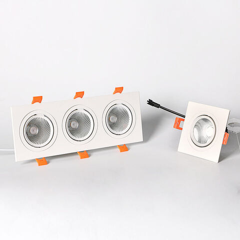 High Power Anti Glare Adjustable Dimmable Downlight Square Cob Hotel ...