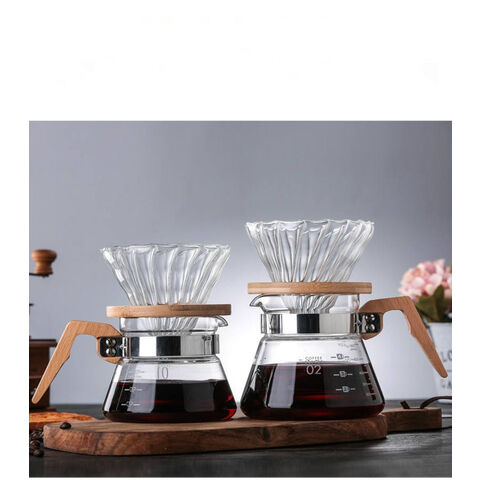 400ml Glass Coffee Kettle with Stainless Steel Filter Drip Brewing