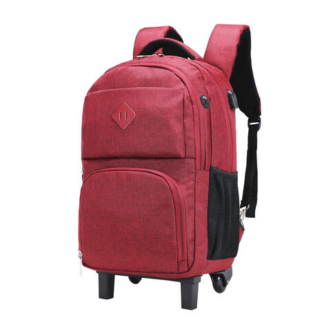 New supplier 18 Inch Rolling Backpack Luggage Trolley School Bag Wheeled Backpack for Kids in School