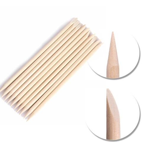 Ruluti 50pcs Nail Art Orange Wood Sticks Cuticle Pusher Remover Manicure  Pedicure Tool Nail Art DIY Supplies -