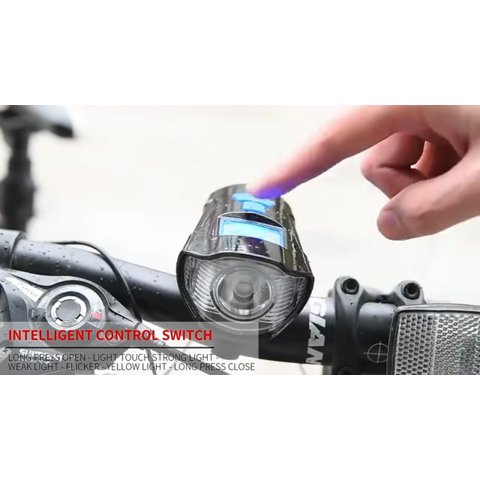 Waterproof Bicycle Light USB Rechargeable Bike Front Light Flashlight with Bike Computer LCD Speedometer Cycling Head Light Horn