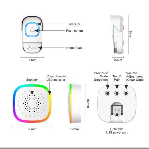 Campainha de vídeo sem fio para exterior 1 - Camera System Plus