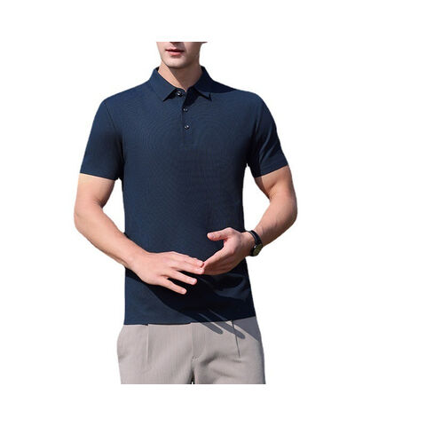 Polo para hombre, manga corta con botones de solapa y manga corta para el  trabajo, para verano, transpirable, costuras a rayas