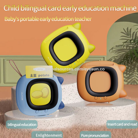 Máquina electrónica de tarjetas didácticas parlantes con 224 palabras, juguete educativo para niños for sale at factory direct price