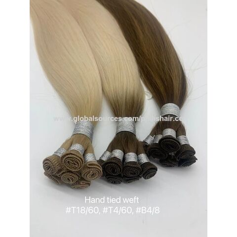 Straight Brown Color Customized Thread Knotted Tied Hair Extensions Human  Virgin Remy Hair - China Human Hair Extension and Remy Hair price