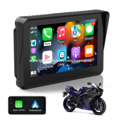 Écran LCD Portable pour Moto, Moniteur Étanche IPX7 pour Apple Carplay Sans  Fil, Android Auto, GPS, 5 Pouces