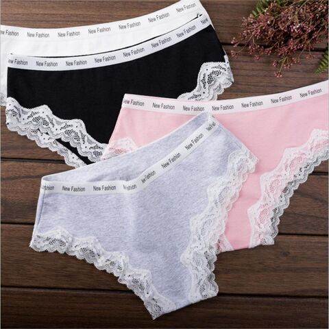 Lace Panties Women's Print Seamless Mid-waist Large Size Antibacterial Mesh  Underwear Sexy Women's Panties Breathable Boxer Briefs Thong -  Canada