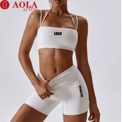 Aola Wholesale Women High Quality Gym Fitness Sets Solid Color
