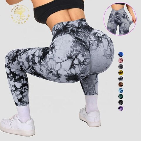 Sport Clothes High Quality V Cut Waisted Tights Seamless Tie Dye Scrunch  Butt Yoga Pants Gym Leggings Tummy Control For - Explore China Wholesale  Women Seamless Butt Lifting High Waisted Leggings and