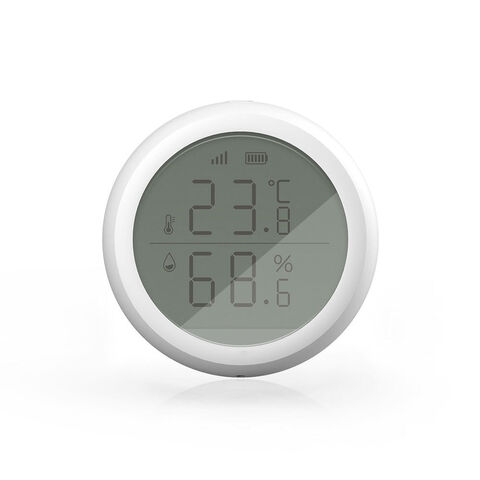Capteur de température et d'humidité WiFi, thermomètre à hygromètre  intelligent Tuya avec écran LCD, compatible avec Alexa, alerte de