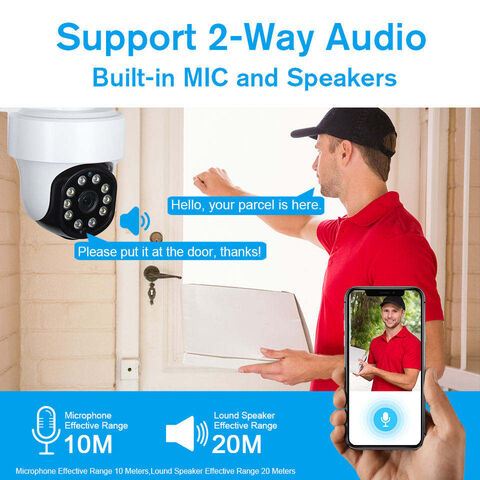 Tuya Smart Drahtlose Outdoor-Überwachungskamera PTZ, Farb-Nachtsicht, Drahtlose Sicherheitskamera für Zuhause for sale at factory direct price