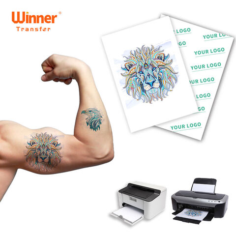 5 sheets Temporary Tattoo Transfer Decal Paper INKJET Printer Only