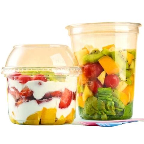 Cups Cup Jar Yogurt With Jars Dessert Clear Disposable Plastic Lid Glass  Pudding Go Smoothie Container