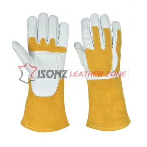 Black Work Gloves Leather Gardening Motorcycle Cowhide Grain Leather Safety  Working Glove Men&Women