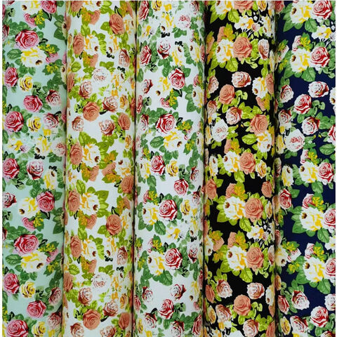 Wholesale Floral Printed 4 Way Stretch Woven Tweed Knitted Polyester/cotton  Shirt 100% Viscose Fabric 100% Polyester Fabrics, 100d Polyester Printed  Fabric, 4 Way Stretch Sun Flower Printed Woven Fabric, 100 Polyester Fabric  