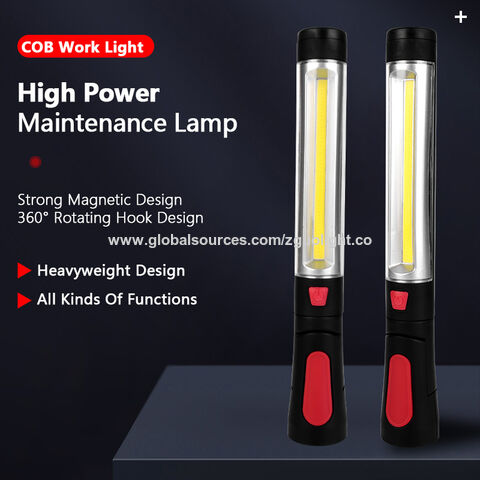 Lampe de Travail COB,10W Projecteur LED Lampe Dinspection Portable  Rechargeable Lampe de poche Magnétique avec USB pour la Réparation de  Voitures, la
