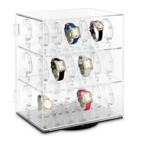 Spinning watch display case new arrivals