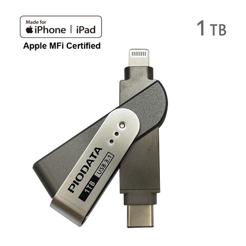 Clé USB 4 en 1 64Go iPhone iPad Extension Mémoire Stick, Flash Drive pour  iPhone iOS Andriod Appareils et Mac PC Ordinateur