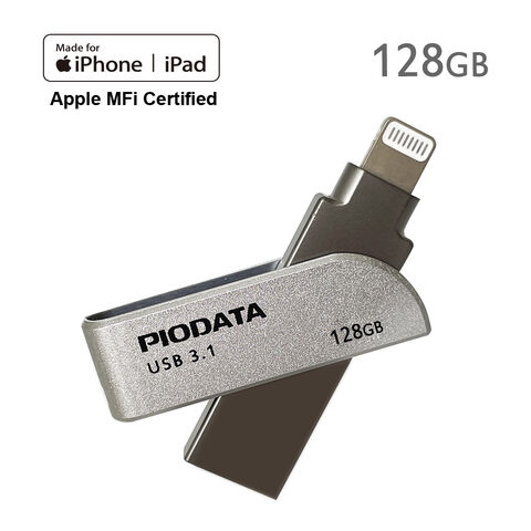 Apple MFi Clé USB 128 Go pour iPhone Stockage iPhone USB pour iPhone Clé  USB Flash pour iPad Stockage externe iPhone Clé USB pour iPad Photo Stick