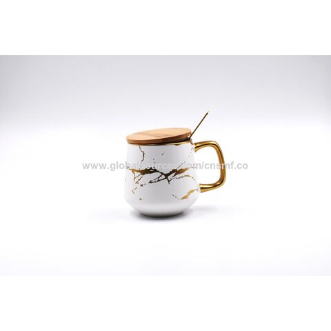 Coffee Mug Lid & Spoon, Tea Cup, Ceramic Coffee Mug