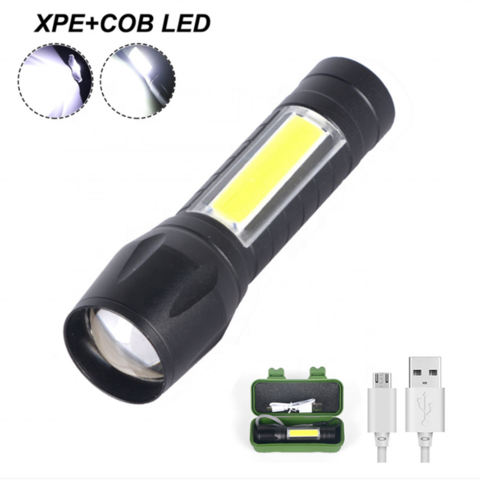 Compre Foco Ajustable Luz Antorcha Recargable Zoom Aluminio Linternas Usb  Mini Linterna Led y Luz Led de China por 2 USD