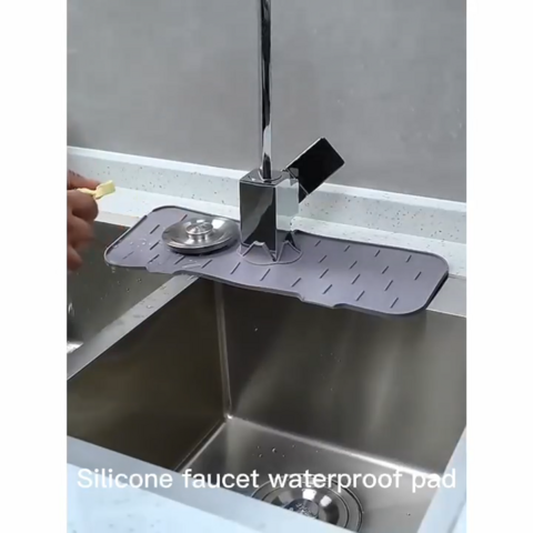 Silicone Faucet Mat Sink Splash Guard Slip Kitchen Drain Pad