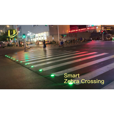 Zebra crossing, pedestrian cross warning traffic road sign in blue
