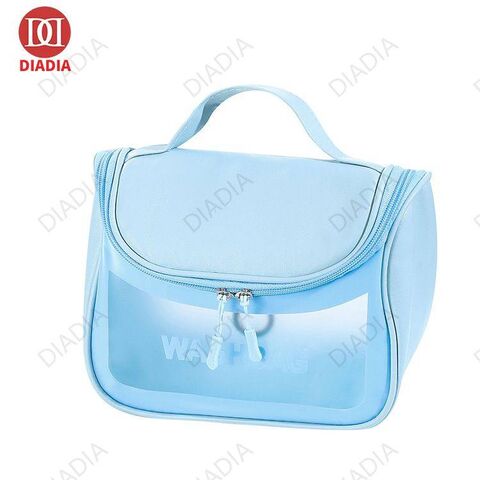 Waterproof Travel Cosmetic Bag With Dividers And Handle - Large