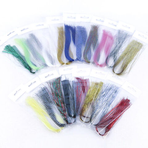 15 Cartes De Matériel Pour Montage De Mouches De Pêche - Tinsel Chenille & Crystal Flash