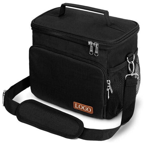 LOKASS Lunch Bag Insulated Lunch Box Water-resistant Lunch Tote Thermal  Lunch Cooler Soft Liner Lunch Bag,(Black+Triangle) 