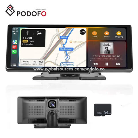 Podofo Stéréo de Voiture Portable avec sans Fil Apple Carplay
