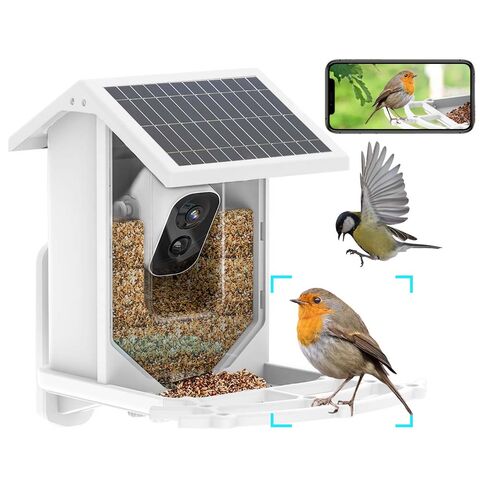 Smart Bird Feeder with Camera, Bird Watching Camera Auto  Capture Bird Videos & Notify When Birds Detected, Bird Watching Camera with  Solar Panels : Patio, Lawn & Garden