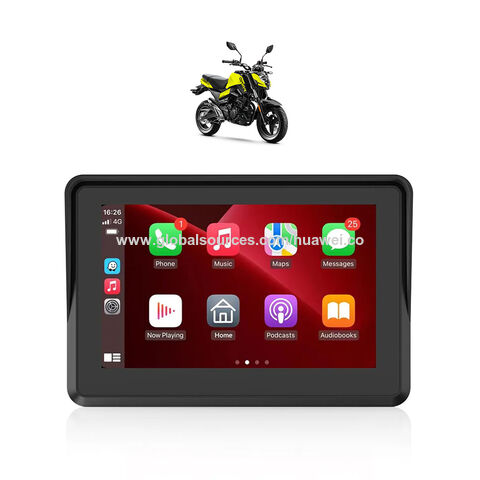 Navigateur étanche Apple Carplay Moto Portable GPS Navigation Android Auto  Sans Fil 5 pouces Écran Pour Moto Ipx7
