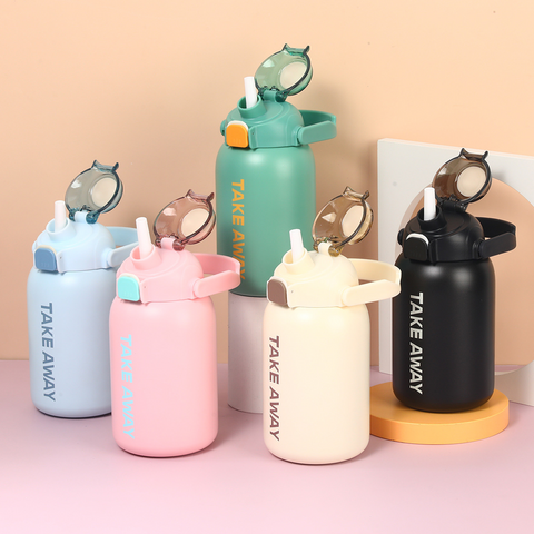 Buy Wholesale China Stainless Steel Water Bottle With Straw Lid