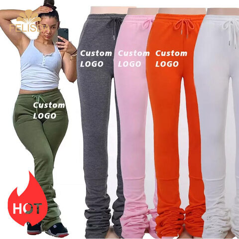 Wholesale Custom Fashion Trousers Drawstring Ladies Sweat Pants